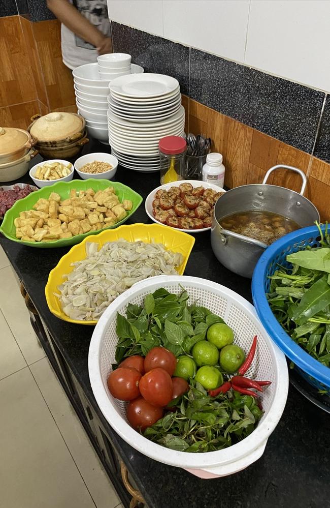 Australian guests ready for a lunch of a lifetime in Hue.