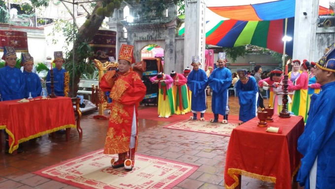 Loyalty oath at Dong Co temple. Photo: VNA