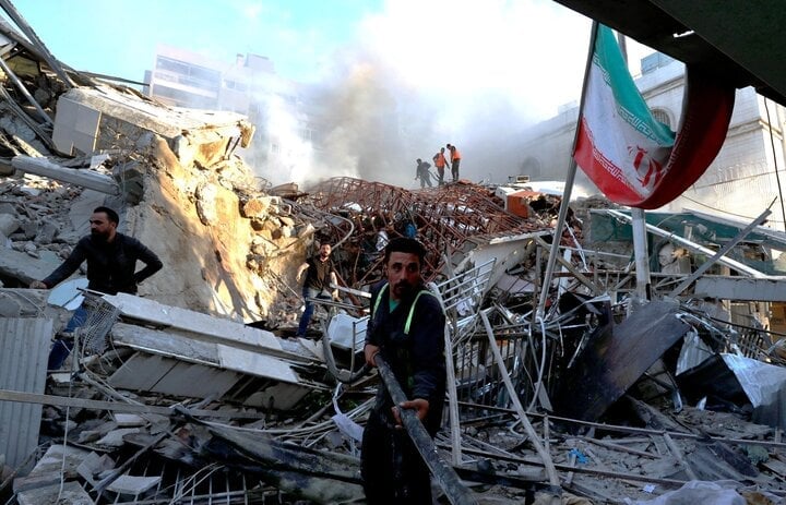 La embajada de Irán en Siria fue destruida después de un ataque aéreo israelí el 1 de abril. (Foto: AP)