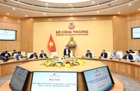 Bộ trưởng Nguyễn Hồng Diên chủ trì Hội nghị phát triển nguồn nhân lực khoa học và công nghệ phục vụ chương trình điện hạt nhân. (Ảnh: TTXVN)