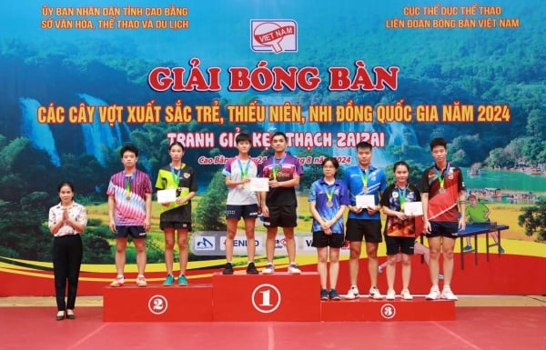 Bóng bàn CAND – T&T về nhất toàn đoàn với 14 huy chương vàng Giải trẻ quốc gia