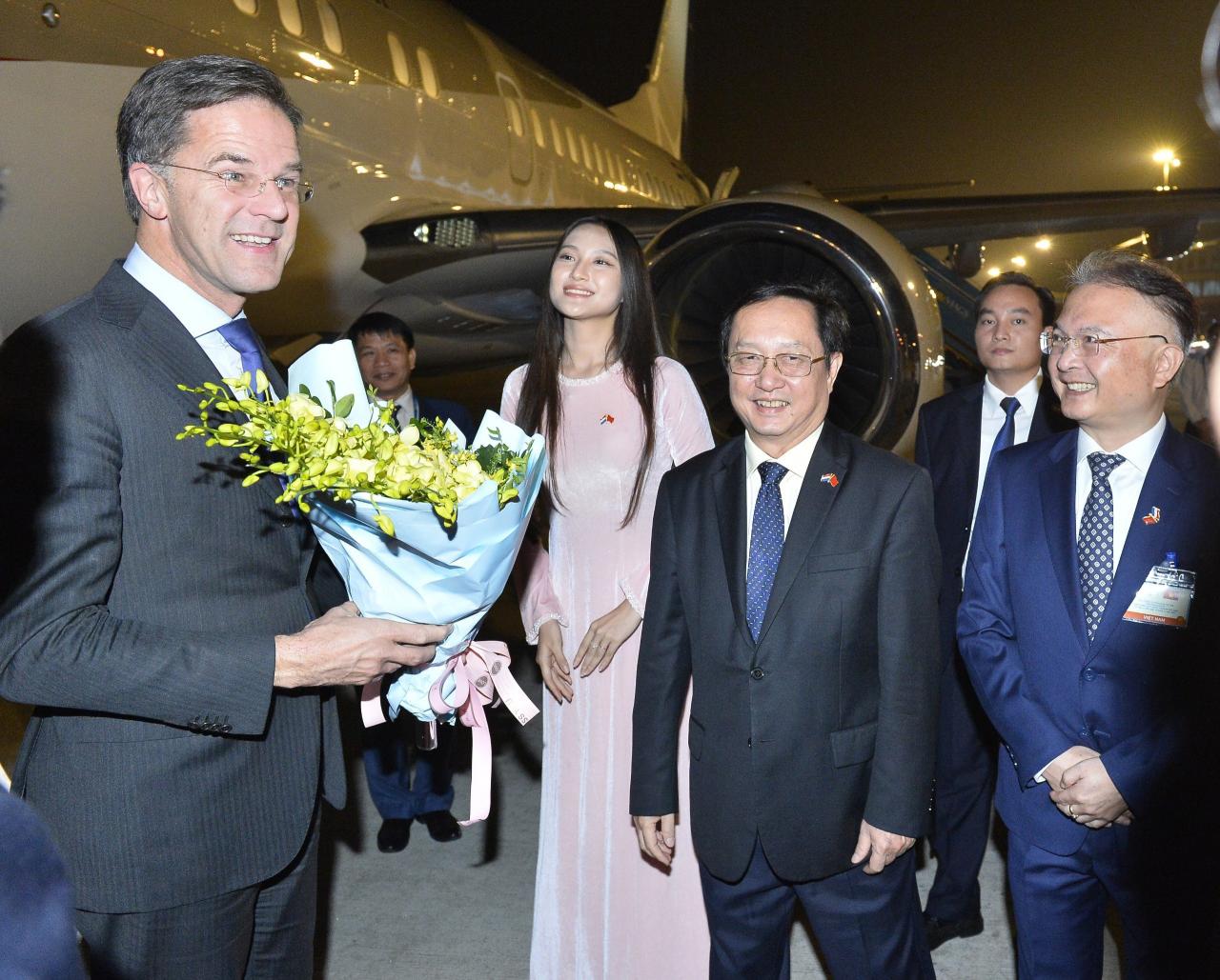 Niederländischer Premierminister Mark Rutte in Hanoi eingetroffen