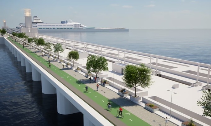 Diseño de una barrera sobre el río Mersey. Fotografía: Ayuntamiento de Liverpool