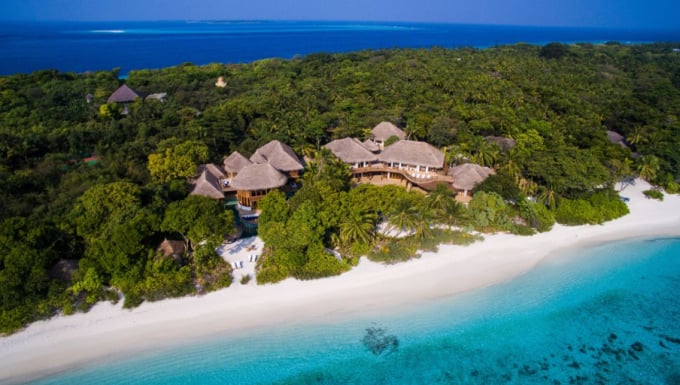 Soneva Fushi Resort von oben. Foto: CNN
