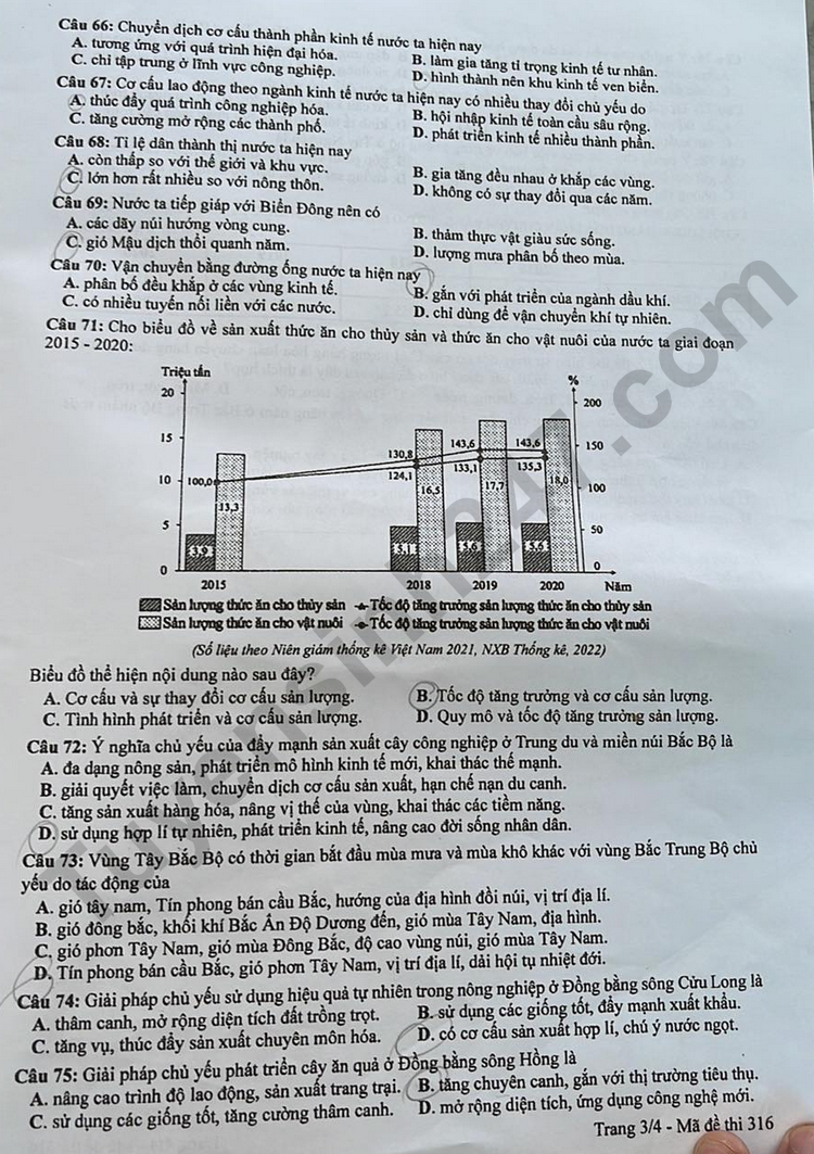 de thi tot nghiep thpt 2023 mon dia ly ma de 316 hinh 3