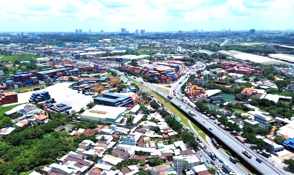 Vista aérea de la intersección de 1.800 billones de VND que conecta Binh Duong, Ciudad Ho Chi Minh y Dong Nai. Foto 5