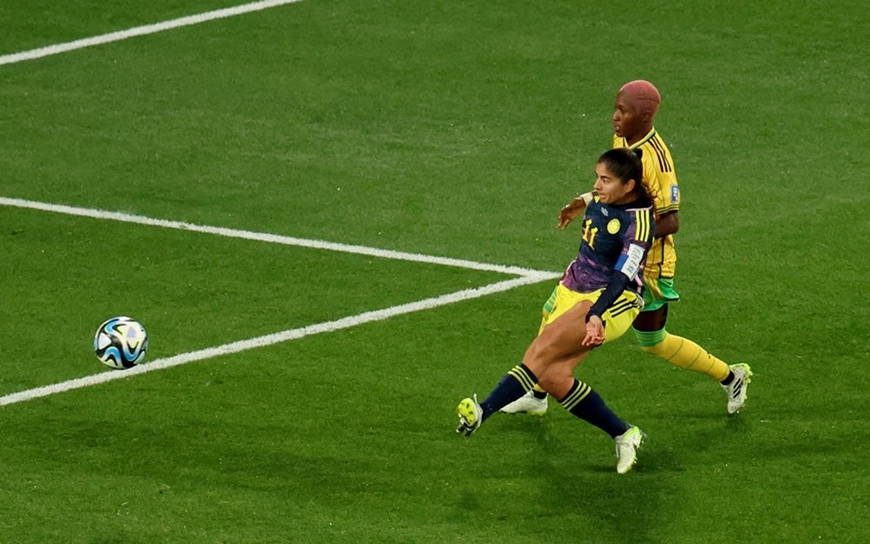 La situación donde Catalina Usme anotó el primer gol para Colombia. Foto: Getty