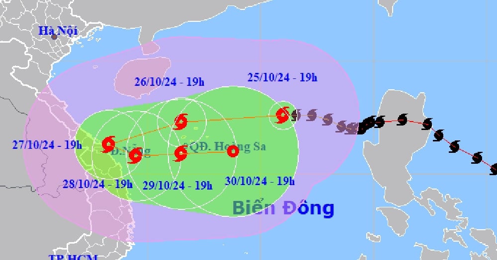 Bão số 6 khả năng ở ven bờ biển Trung Trung Bộ hơn 24 giờ, đổi hướng 3 lần