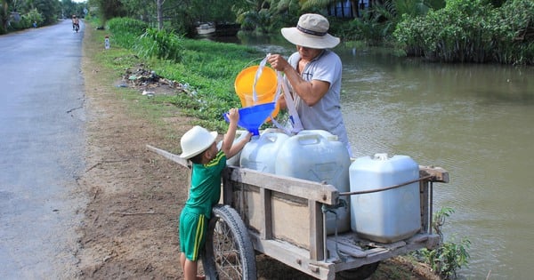 Most tap water in Ben Tre is affected by saltwater intrusion exceeding the allowable threshold.