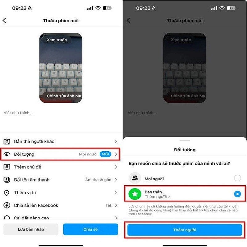 Đăng video Instagram Reels chỉ bạn thân mới xem được siêu đơn giản