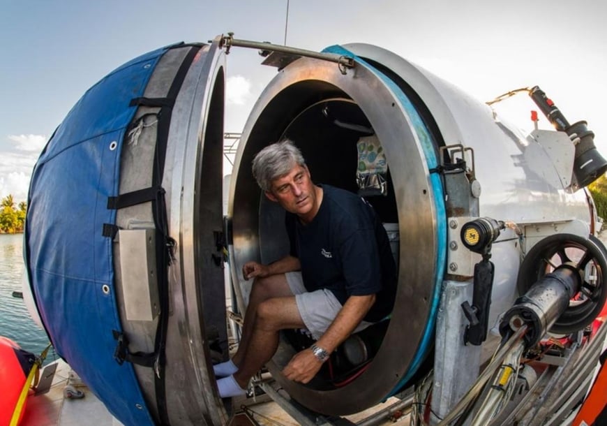 Mr. Stockton Rush on an OceanGate submersible. Photo: financialafrik.com