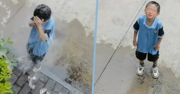 Madre le echó agua a su hijo para enseñarle