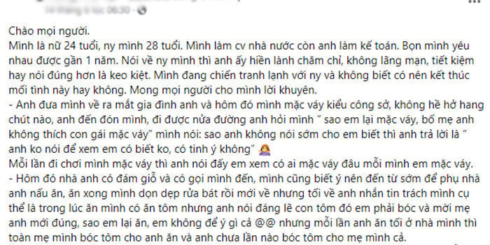 Bạn trai keo kiệt đếm từng miếng nem trên đĩa, cô gái hỏi dân mạng có nên bỏ - Ảnh 1.