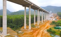 Shapes of bridges through forests and mountains on the North-South highway