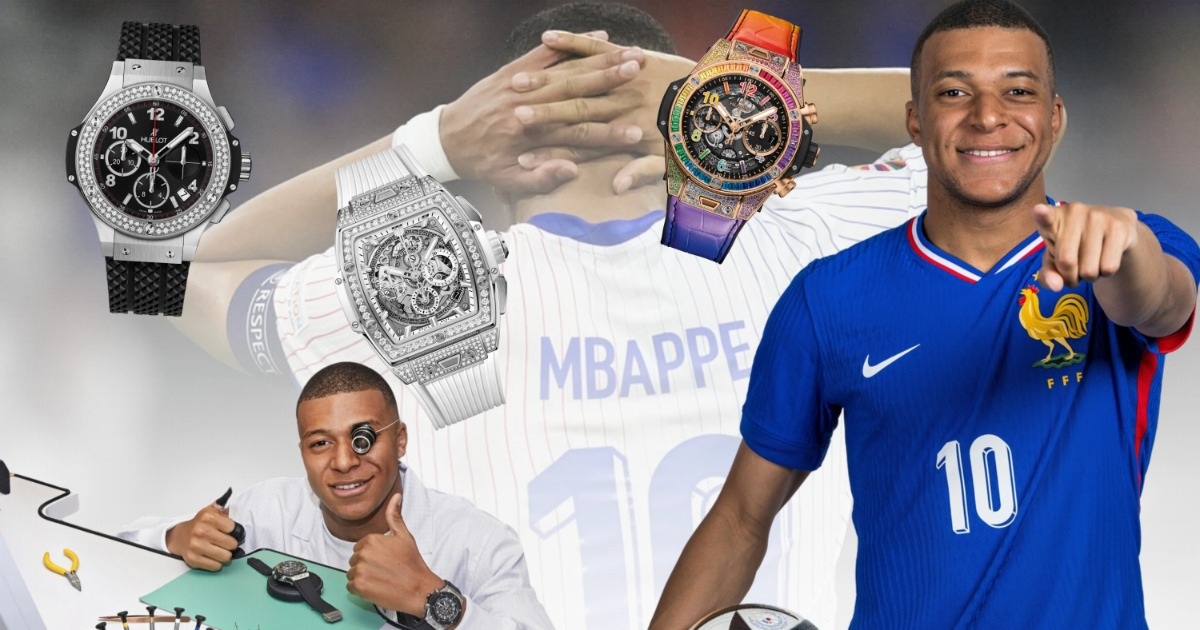 Kylian Mbappé đeo nhiều đồng hồ kim cương, đáng giá cả căn nhà