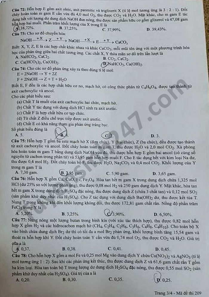 Đề thi môn Hóa tốt nghiệp THPT 3 năm gần đây có đáp án- Ảnh 13.
