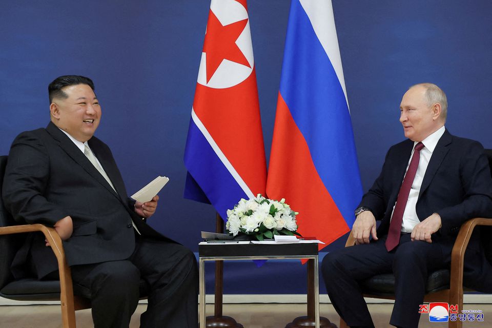 金正恩氏はウラジーミル・プーチン大統領に共産主義に対する勝利を祈る書簡を送った。写真1
