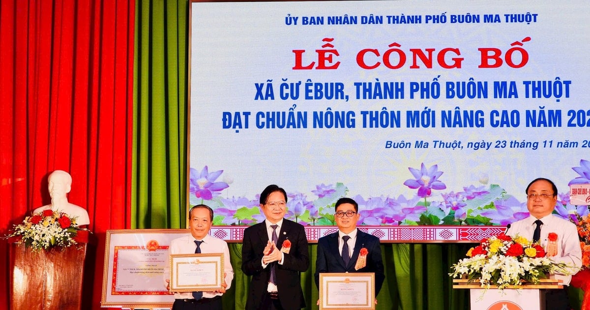 Tỉnh Đắk Lắk công nhận xã Cư Êbur đạt chuẩn nông thôn mới nâng cao