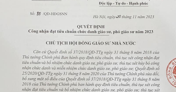 Công nhận 630 nhà giáo đạt chuẩn giáo sư, phó giáo sư đợt xét 2023