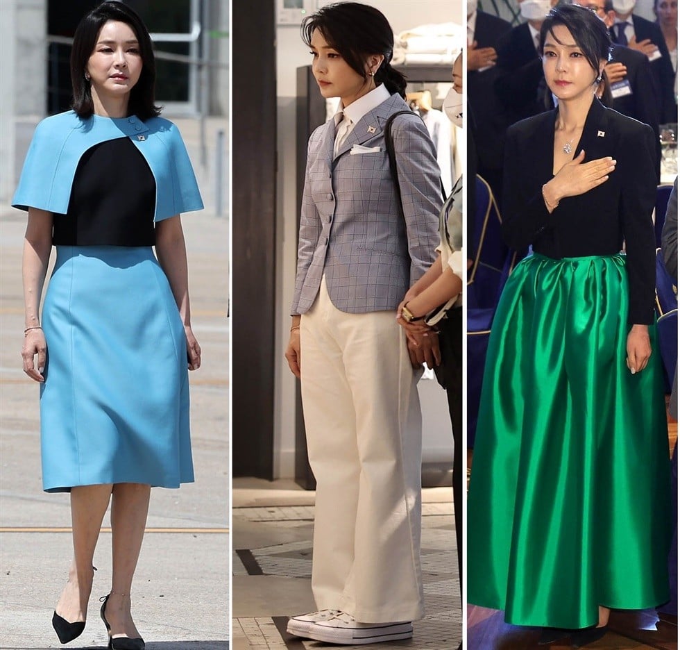 Gu thời trang ấn tượng của vợ Tổng thống Hàn Quốc Yoon Suk Yeol Gu thời trang ấn tượng của vợ Tổng thống Hàn Quốc Yoon Suk Yeol
