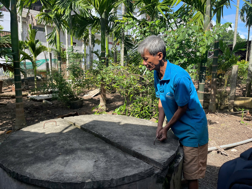 Hanh Thuan people mainly use well water for daily activities.