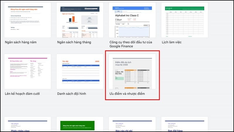 Cách tạo bảng so sánh bằng Google Sheets nhanh chóng, đơn giản