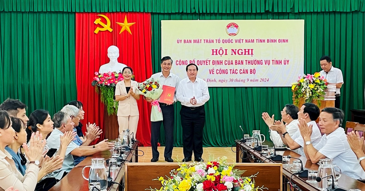 Binh Dinh has a new Vice Chairman of the Provincial Vietnam Fatherland Front Committee