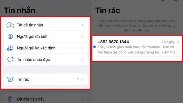 Cách lọc tin nhắn rác trên iPhone đơn giản không phải ai cũng biết