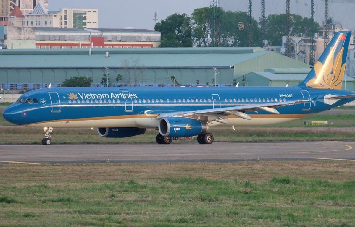 Các chuyến bay Vietnam Airlines mở đến thành phố Mumbai của Ấn Độ được khai thác bằng tàu bay Airbus A321. (Ảnh: CTV/Vietnam+)