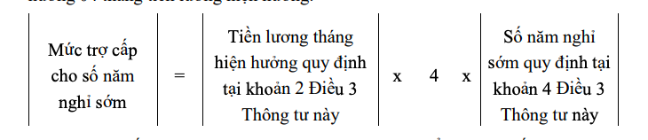 Cách tính hưởng trợ cấp đối với người nghỉ hưu trước tuổi khi tinh gọn bộ máy- Ảnh 6.