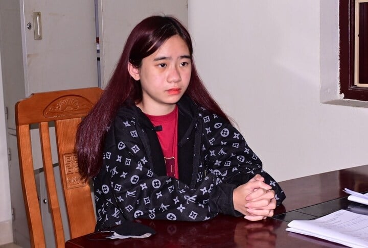 Dong Thi Ha Thu was arrested nearly a day after taking a 4-year-old child out of Thien Huong Kindergarten. (Photo: Hai Phong City Police)