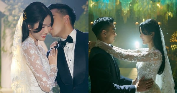 La subcampeona, Phuong Anh, reveló una serie de fotos románticas de boda después de la boda, sin apartar la mirada de su marido empresario.