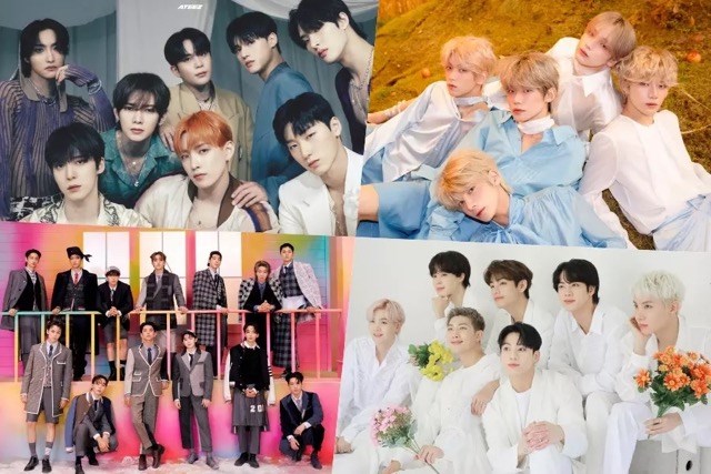 에이티즈, 투모로우바이투게더, 세븐틴, 방탄소년단, 에스파, 뉴진스, 빌보드 앨범 1위