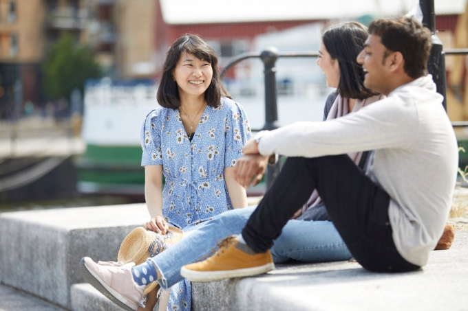 International students on campus at the University of Bristol, UK. Photo: University of Bristol