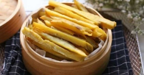 How to make soft, sweet dried sweet potatoes with an air fryer, not too hard or too soft, serve guests on Tet without worrying about gaining weight