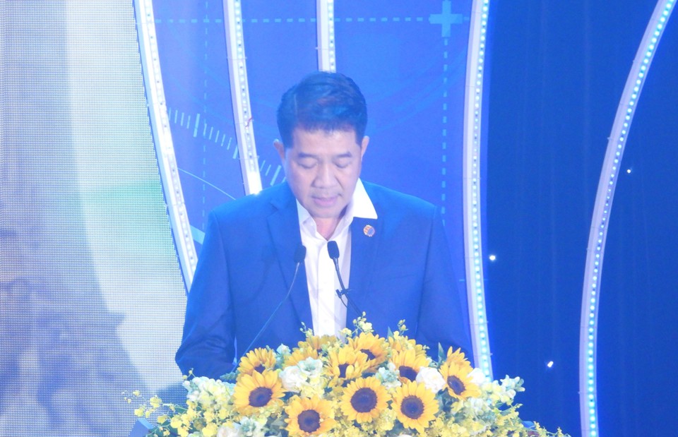 Mr. Vu Manh Hung, Vice President of Vietnam Digital Agriculture Association (VIDA), Chairman and General Director of Hung Nhon Group spoke at the forum. Photo: Lam Thien.