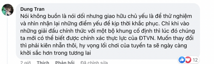 A rare comment in support of the Vietnamese team.