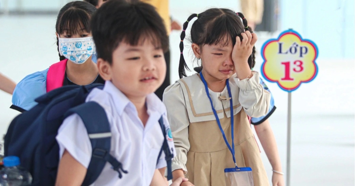 Ngày tựu trường, học sinh lớp 1 liên tục đòi về vì nhớ mẹ