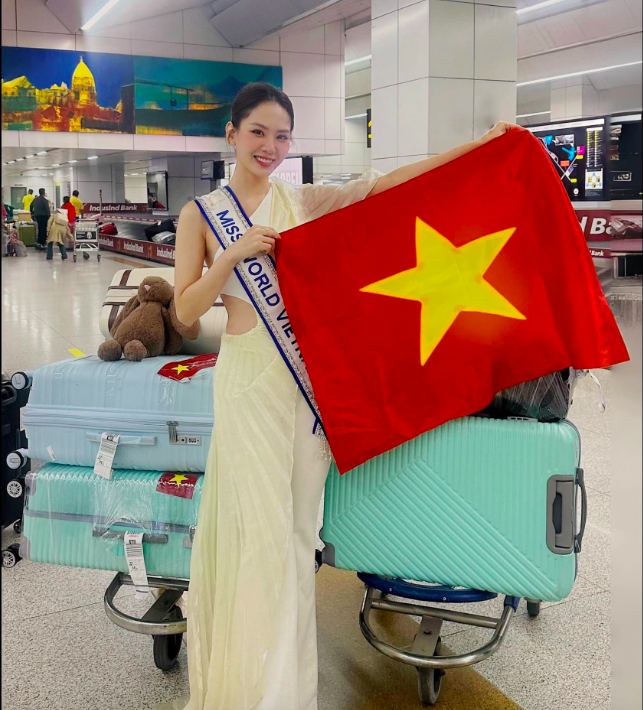 Hoa hậu Mai Phương vừa đến Ấn Độ thi Miss World lần thứ 71, dàn đối thủ 