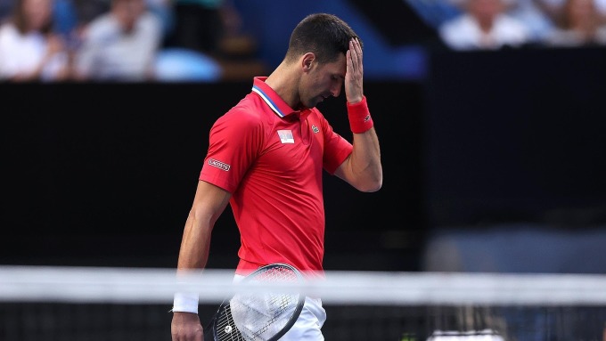 Djokovic played below his best due to injury on January 3, ending his 43-match winning streak in Australia. Photo: AFP