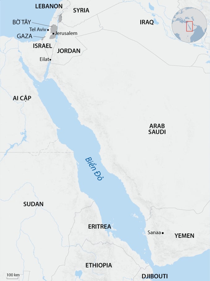 Location of Yemen and the Red Sea. Graphic: AFP