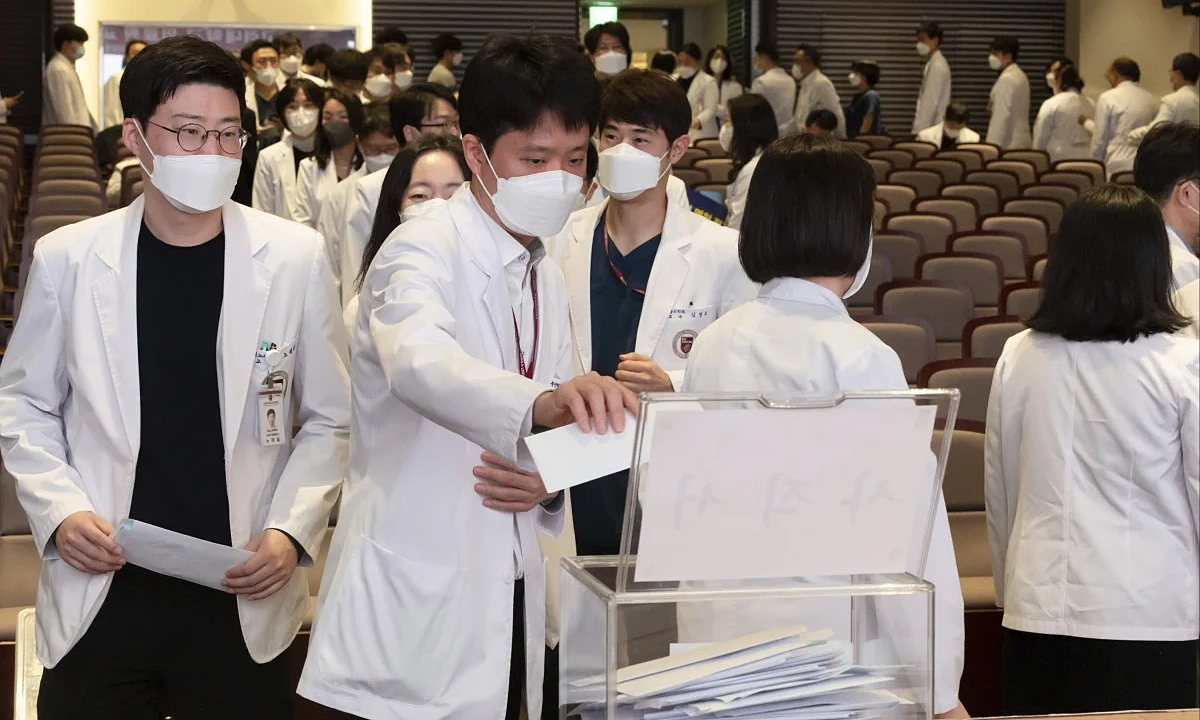 South Korea allows medical schools to set their own enrollment quotas.