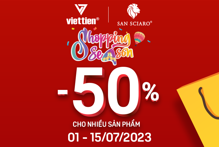 VIETTIEN SHOPPING SEASON: Giảm 50% cho nhiều sản phẩm