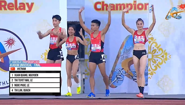 Vietnamese athletics wins bronze medal, breaks national record at Asian tournament