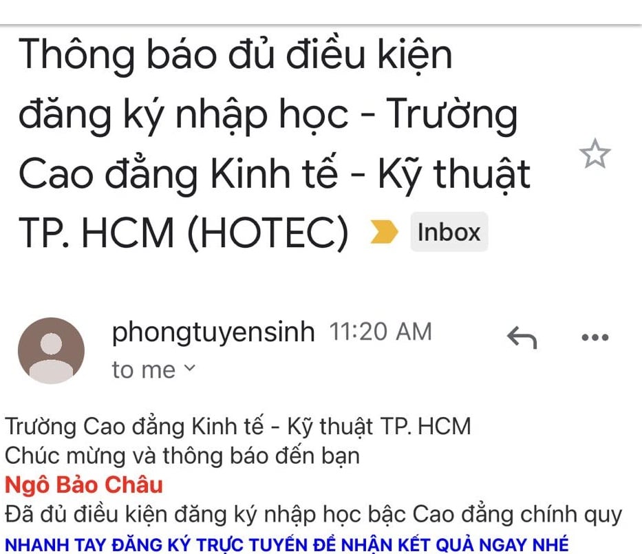 Giáo sư Ngô Bảo Châu bất ngờ nhận được thông báo trúng tuyển vào trường cao đẳng - Ảnh 1.