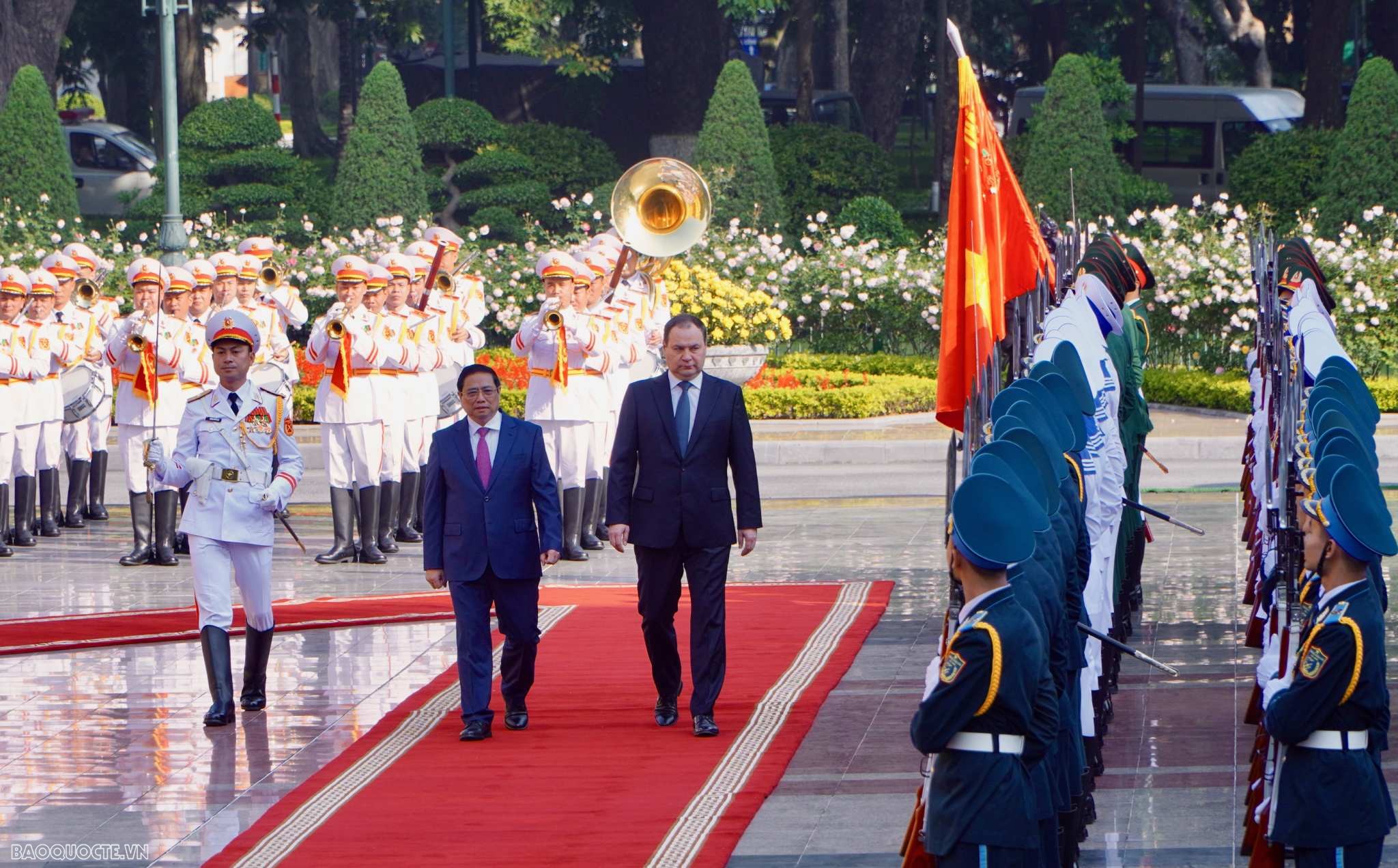 Chuyến thăm của Thủ tướng Roman Golovchenko có ý nghĩa hết sức quan trọng, khẳng định quyết tâm cao của hai bên trong việc duy trì, củng cố quan hệ hữu nghị truyền thống, vốn được thử thách, tôi luyện qua thời gian. (Ảnh: Tuấn Việt)