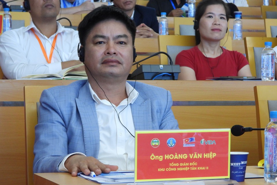 Mr. Hoang Van Hiep, General Director of Tan Khai II Industrial Park attended the forum. Photo: Lam Thien.