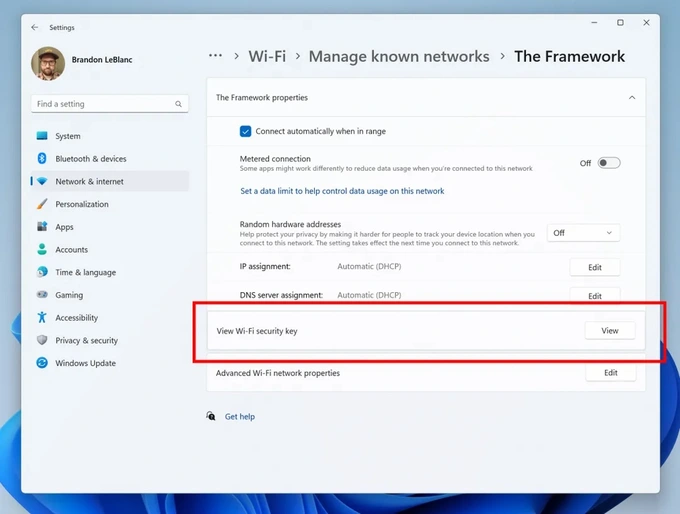 Tính năng xem lại mật khẩu các mạng WiFi đã kết nối