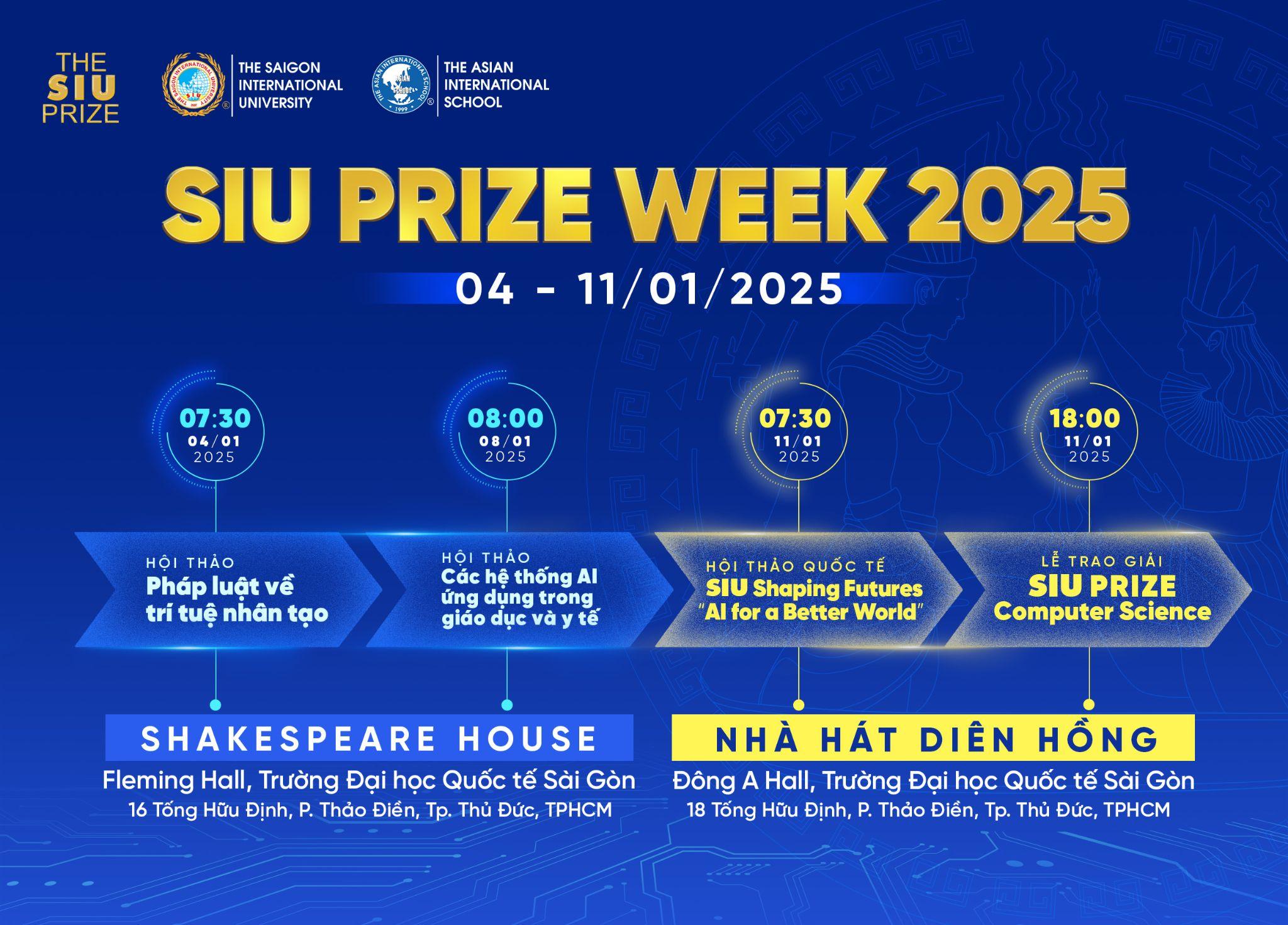 SIU Prize Week kỳ vọng thúc đẩy nghiên cứu sáng tạo về AI trong việc định hình tương lai