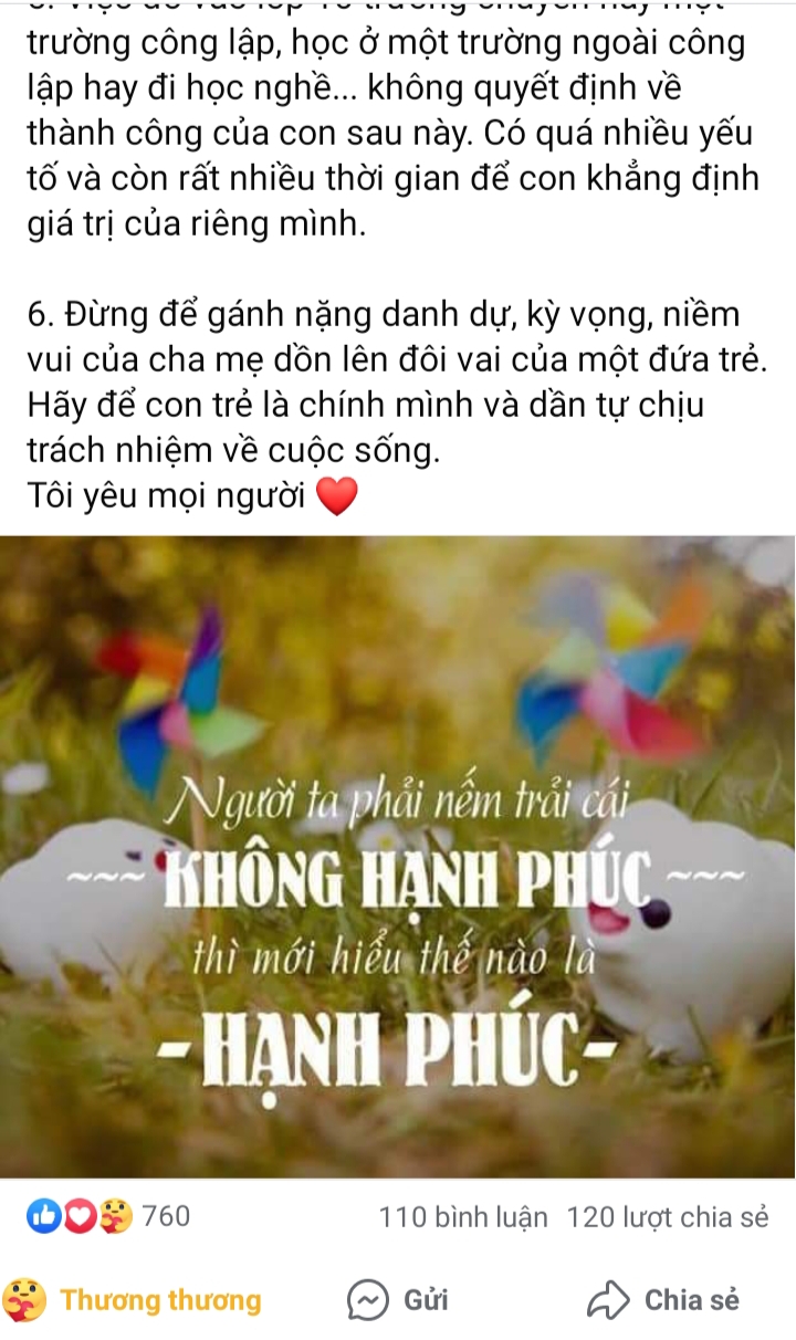 Thầy hiệu trưởng gửi 